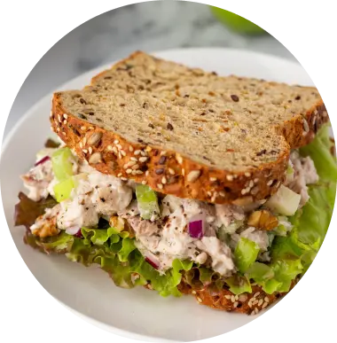 Apple, Chicken and Walnut Sandwich