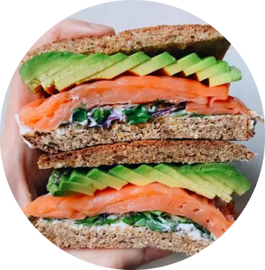 Salmon and Avocado Sandwich