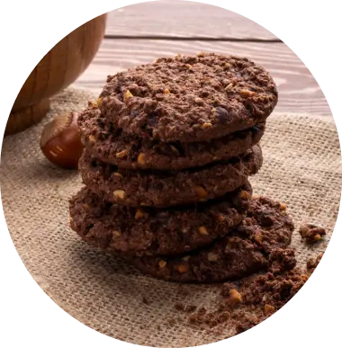 Hazelnut and Cocoa Oat Cookies