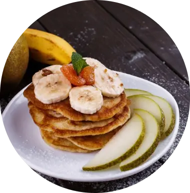 Sugar-Free Banana and Cinnamon Pancakes